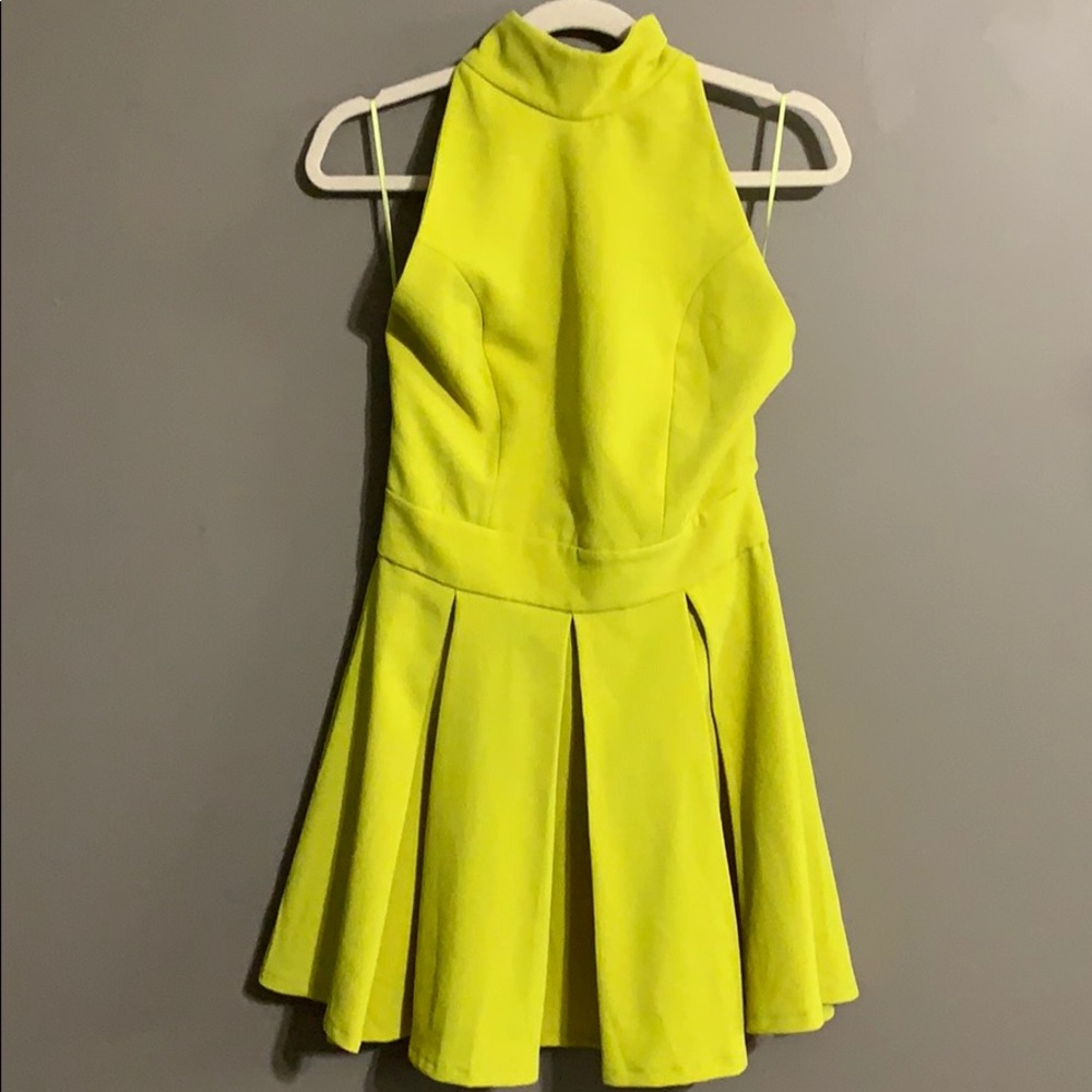 Neon green dress